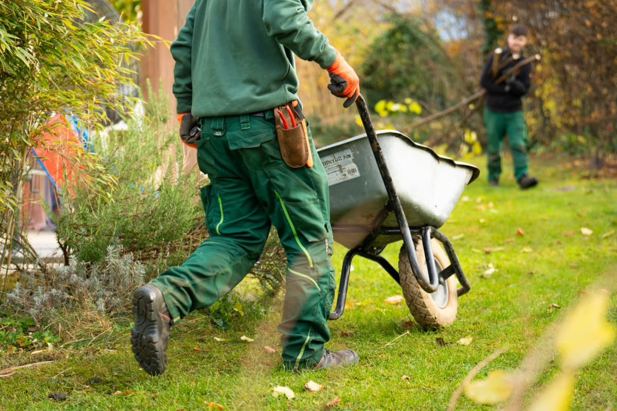 Landscaping crew at work