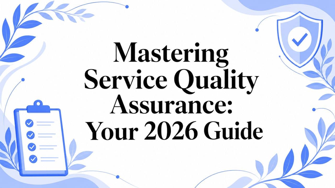 Mastering Service Quality Assurance: Your 2026 Guide