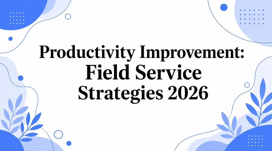 Productivity Improvement: Field Service Strategies 2026