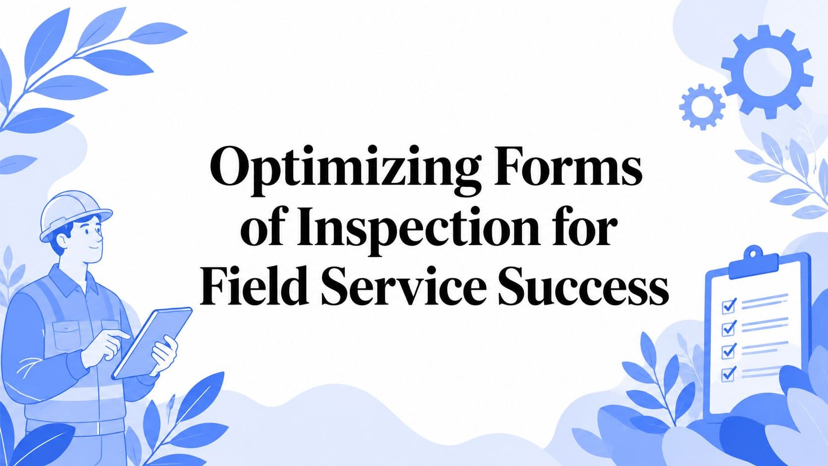 Optimizing Forms of Inspection for Field Service Success