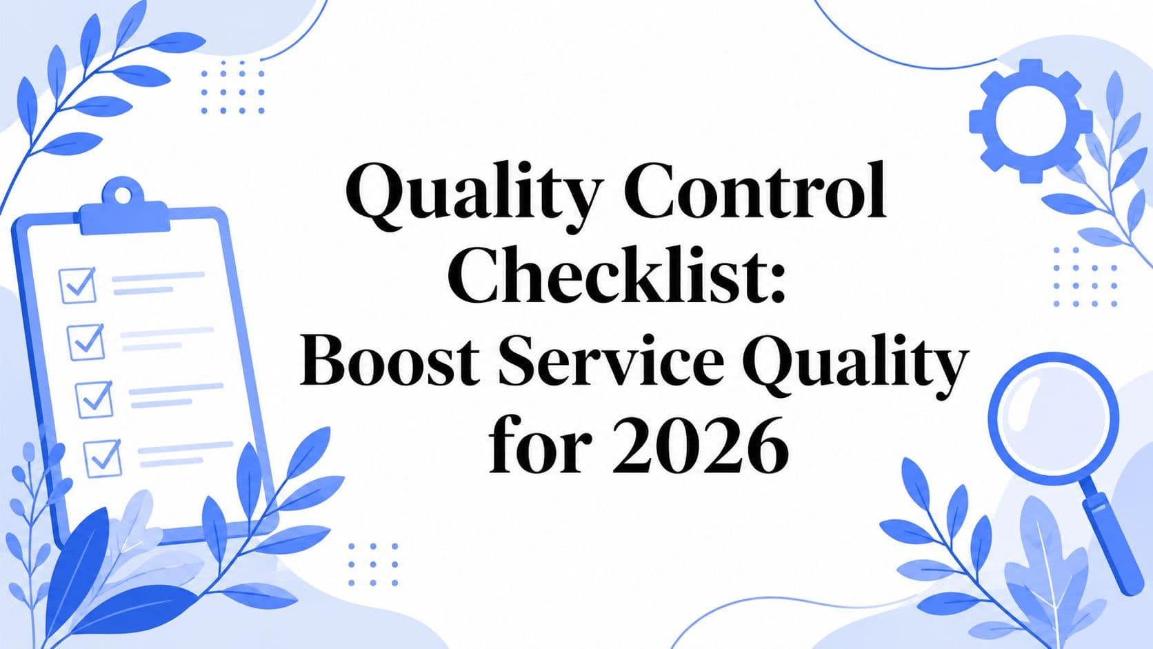 Quality Control Checklist: Boost Service Quality for 2026
